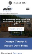 How garagedoorinmyarea.com looks like on a mobile device such as an iPhone.