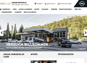 How garagewitschi.ch looks like on a tablet such as an iPad.
