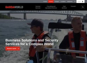 How garda.com looks like on a tablet such as an iPad.