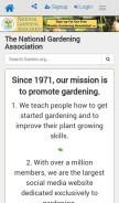 How garden.org looks like on a mobile device such as an iPhone.