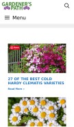 How gardenerspath.com looks like on a mobile device such as an iPhone.