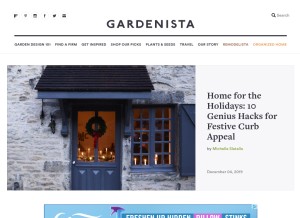 How gardenista.com looks like on a tablet such as an iPad.