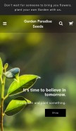 How gardenparadiseseeds.com looks like on a mobile device such as an iPhone.