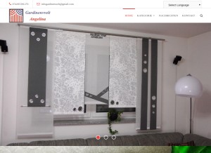 How gardinenwelt-angelina.de looks like on a tablet such as an iPad.