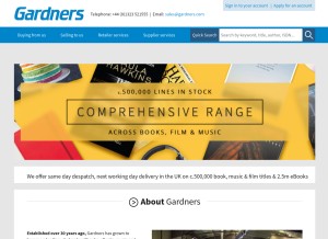 How gardners.com looks like on a tablet such as an iPad.