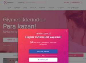 How gardrops.com looks like on a tablet such as an iPad.