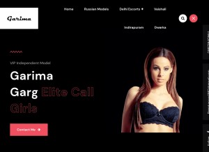 How garimagarg.com looks like on a tablet such as an iPad.