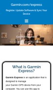 How garmin-express.support looks like on a mobile device such as an iPhone.