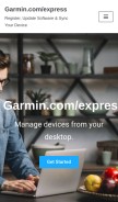 How garmincomexpressz.com looks like on a mobile device such as an iPhone.