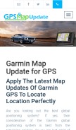 How garminmapgpsupdates.com looks like on a mobile device such as an iPhone.