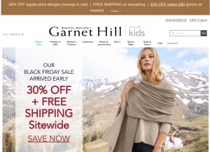 How garnethill.com looks like on a tablet such as an iPad.