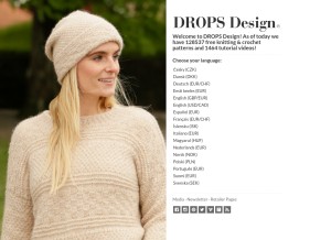 How garnstudio.com looks like on a tablet such as an iPad.