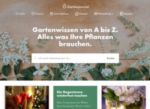 How gartenjournal.net looks like on a tablet such as an iPad.