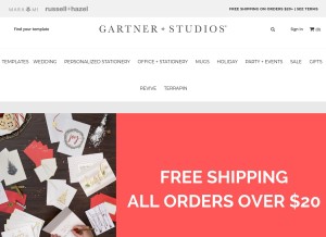 How gartnerstudios.com looks like on a tablet such as an iPad.