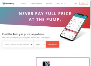 How gasbuddy.com looks like on a tablet such as an iPad.