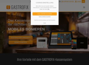 How gastrofix.com looks like on a tablet such as an iPad.