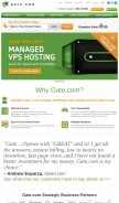 How gate.com looks like on a mobile device such as an iPhone.