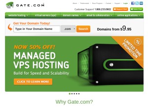 How gate.com looks like on a tablet such as an iPad.