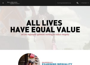 How gatesfoundation.org looks like on a tablet such as an iPad.