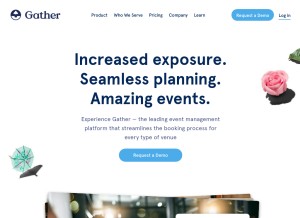 How gatherhere.com looks like on a tablet such as an iPad.