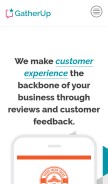 How gatherup.com looks like on a mobile device such as an iPhone.