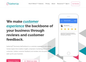 How gatherup.com looks like on a tablet such as an iPad.