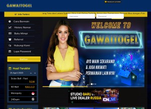 How gawaitogel.com looks like on a tablet such as an iPad.