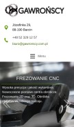 How gawronscy.com.pl looks like on a mobile device such as an iPhone.