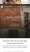 How gaycities.com looks like on a mobile device such as an iPhone.