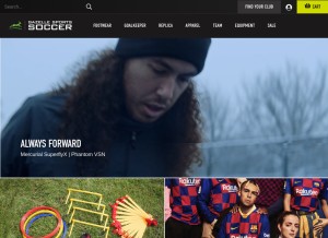 How gazellesportssoccer.com looks like on a tablet such as an iPad.