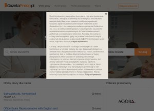How gazetapraca.pl looks like on a tablet such as an iPad.