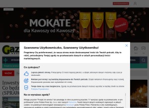 How gazetawroclawska.pl looks like on a tablet such as an iPad.