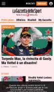 How gazzetta.it looks like on a mobile device such as an iPhone.