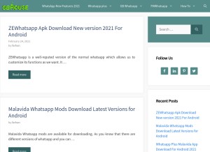 How gbhouse.info looks like on a tablet such as an iPad.