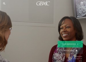 How gbmc.org looks like on a tablet such as an iPad.