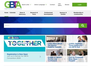 How gbta.org looks like on a tablet such as an iPad.