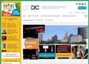 How gcac.org looks like on a tablet such as an iPad.