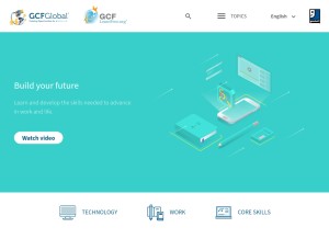 How gcflearnfree.org looks like on a tablet such as an iPad.