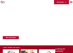 How gci.com looks like on a tablet such as an iPad.