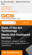 How gcsaustin.com looks like on a mobile device such as an iPhone.