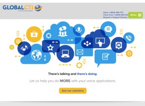 How gcti.com looks like on a tablet such as an iPad.