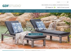 How gdfstudio.com looks like on a tablet such as an iPad.