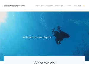 How gdit.com looks like on a tablet such as an iPad.