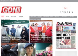 How gdnonline.com looks like on a tablet such as an iPad.