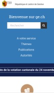 How ge.ch looks like on a mobile device such as an iPhone.
