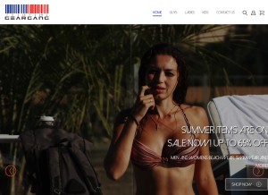 How geargangonline.com looks like on a tablet such as an iPad.