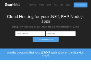 How gearhost.com looks like on a tablet such as an iPad.