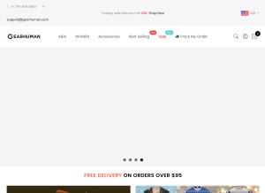 How gearhuman.com looks like on a tablet such as an iPad.