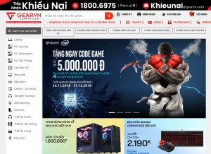 How gearvn.com looks like on a tablet such as an iPad.