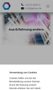 How gebau.de looks like on a mobile device such as an iPhone.
